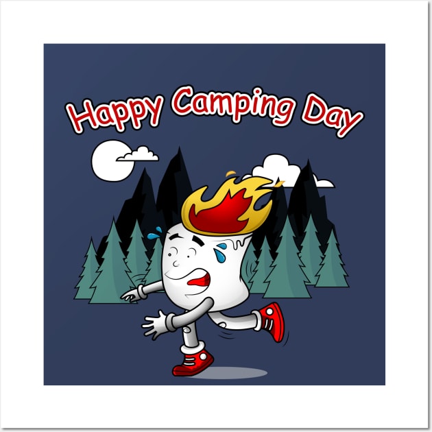 Happy Camping Day Wall Art by HarlinDesign